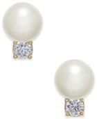 Kate Spade New York Gold-toe Pave & Imitation Pearl Stud Earrings