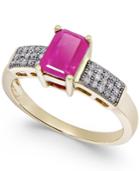 Ruby (1-1/10 Ct. T.w.) And Diamond (1/6 Ct. T.w.) Ring In 14k Gold