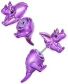 Kate Spade New York Silver-tone Triceratops Ear Jacket Earrings