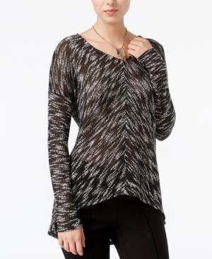 Bar Iii Marled High-low Sweater, Only At Macy's