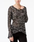 Bar Iii Marled High-low Sweater, Only At Macy's