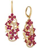 Le Vian Certified Passion Ruby (5 Ct. T.w.) & Diamond (1/2 Ct. T.w.) Drop Earrings In 14k Gold