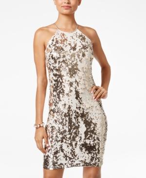 Sequin Hearts Juniors' Sequined Bodycon Dress