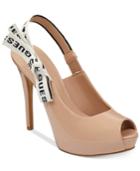 Guess Women's Harlem Slingback Platform Peep-toe Pumps Women's Shoes