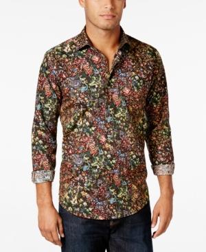 Tallia Men's Floral-print Shirt