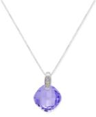 Amethyst (5-5/8 Ct. T.w.) & Diamond Accent 18 Pendant Necklace In 14k White Gold