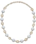 Cultured Coin Freshwater Pearl (10mm) Collar Necklace In 14k Gold, 14-1/2 + 2 Extender