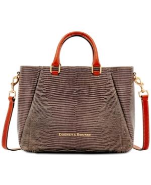 Dooney & Bourke Lizard-embossed Leather Top-zip Medium Satchel