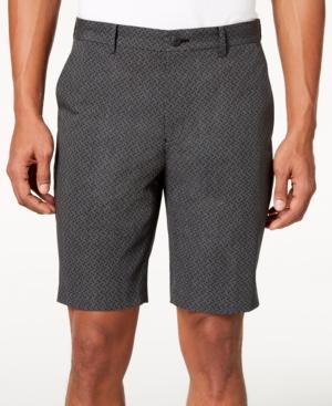 Alfani Men's Geometric Dobby Flat-front Shorts, Created For Macy's