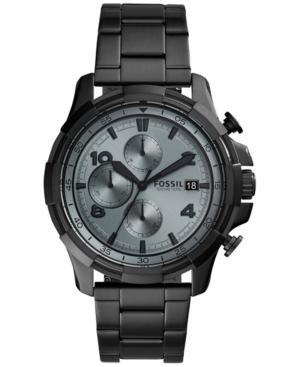 Fossil Men's Chronograph Dean Black Stainless Steel Bracelet Watch 45mm Fs5213