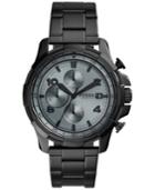 Fossil Men's Chronograph Dean Black Stainless Steel Bracelet Watch 45mm Fs5213