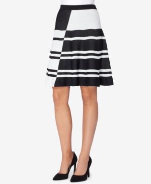 Catherine Catherine Malandrino Striped A-line Sweater Skirt