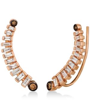 Le Vian Chocolatier Diamond Ear Climbers (1/2 Ct. T.w.) In 14k Rose Gold