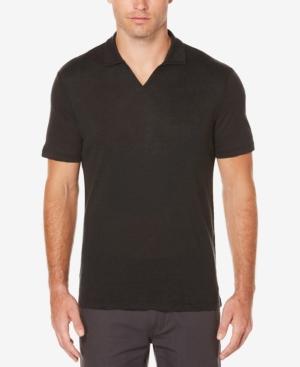 Perry Ellis Men's Linen Open-collar Polo