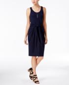 Bar Iii Knot-front Sheath Dress, Only At Macy's