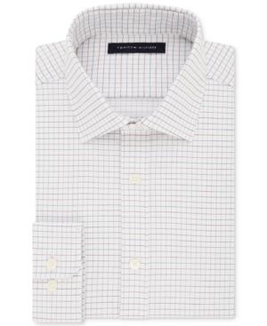 Tommy Hilfiger Men's Fitted Performance Stretch Flex Collar Check Dress Shirt