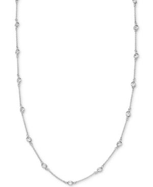 Giani Bernini 18 Cubic Zirconia Long Chain Necklace In 18k Gold-plated Sterling Silver, Created For Macy's