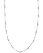 Giani Bernini 18 Cubic Zirconia Long Chain Necklace In 18k Gold-plated Sterling Silver, Created For Macy's