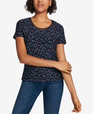 Tommy Hilfiger Printed Ladder-inset T-shirt, Created For Macy's