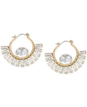 M. Haskell For Inc International Concepts Gold-tone Crystal Baguette Hoop Earrings, Only At Macy's