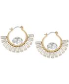 M. Haskell For Inc International Concepts Gold-tone Crystal Baguette Hoop Earrings, Only At Macy's