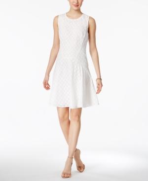 Tommy Hilfiger Eyelet Lace Fit & Flare Dress