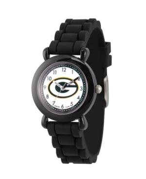 Gametime Nfl Green Bay Packers Kids' Black Plastic Time Teacher Watch