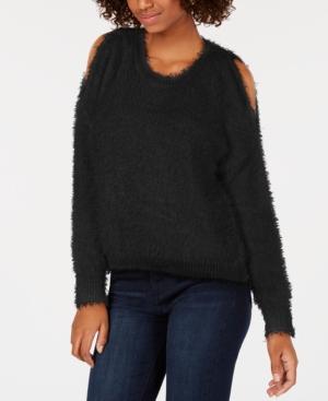 Ultra Flirt By Ikeddi Juniors' Cold Shoulder Sweater