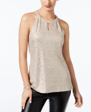 Inc International Concepts Sequinned Halter Top, Created For Macy's