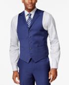 Sean John New Blue Solid Classic-fit Vest