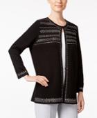 Alfred Dunner Theater District Studded Cardigan