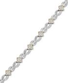 Wrapped In Love Diamond Infinity Bracelet (1 Ct. T.w.) In 14k Gold And Sterling Silver, Created For Macy's