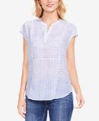 Vince Camuto Striped Cap-sleeve Top