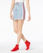 Kendall + Kylie Cotton Side-stripe Denim Skirt