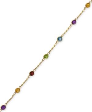 Effy Multi-gemstone Link Bracelet (2-1/2 Ct. T.w.) In 14k Gold