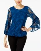 Alfani Burnout Bubble-hem Top, Only At Macy's