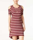 Freshman Juniors' High-low Cold-shoulder Sheath Dress