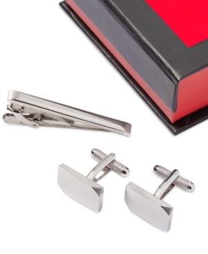 Perry Ellis Classic Silver-tone Cuff Links Set