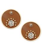 Kate Spade New York Out Of Her Shell Gold-tone Tortoiseshell-look Disc Earrings