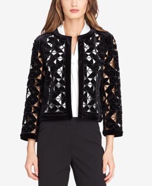 Tahari Asl Laser Cut Blazer