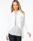 Style & Co. Open-front Fringe-trim Cardigan, Only At Macy's