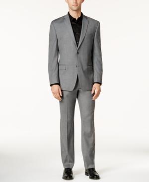 Marc New York By Andrew Marc Men's Classic-fit Black & White Glen Plaid Suit