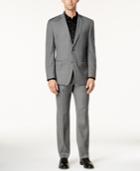 Marc New York By Andrew Marc Men's Classic-fit Black & White Glen Plaid Suit