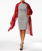 Echo Floral Pleated Wrap & Scarf-in-one, Created For Macy's