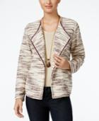 Style & Co. Petite Space-dyed Draped Jacket, Only At Macy's