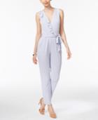 Ny Collection Petite Ruffled Surplice Jumpsuit