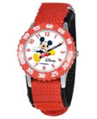 Disney Watch, Kid's Mickey Mouse Time Teacher Red Strap 31mm W000003