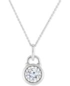 Trumiracle Diamond Lock 18 Pendant Necklace (1/2 Ct. T.w.) In 14k White Gold