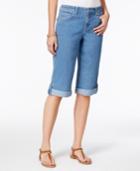Style & Co Cuffed Denim Skimmer Shorts, Created For Macy's