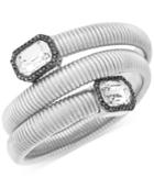 Vince Camuto Silver-tone Stone Coil Bracelet
